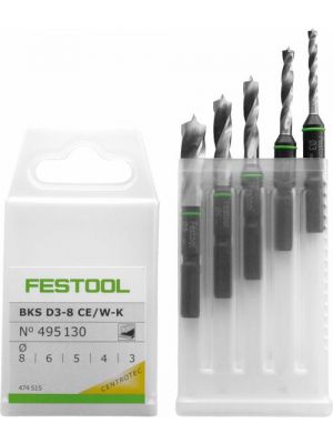 Festool Kazeta s vrtákmi BKS D 3-8 CE/W-K