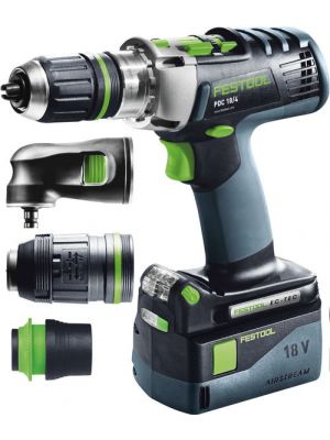 Festool Akumulátorový skrutkovač s príklepom PDC 18/4 Li 5,2-Set/XL-SCA QUADRIVE